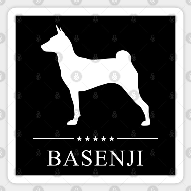 Basenji Dog White Silhouette Sticker by millersye